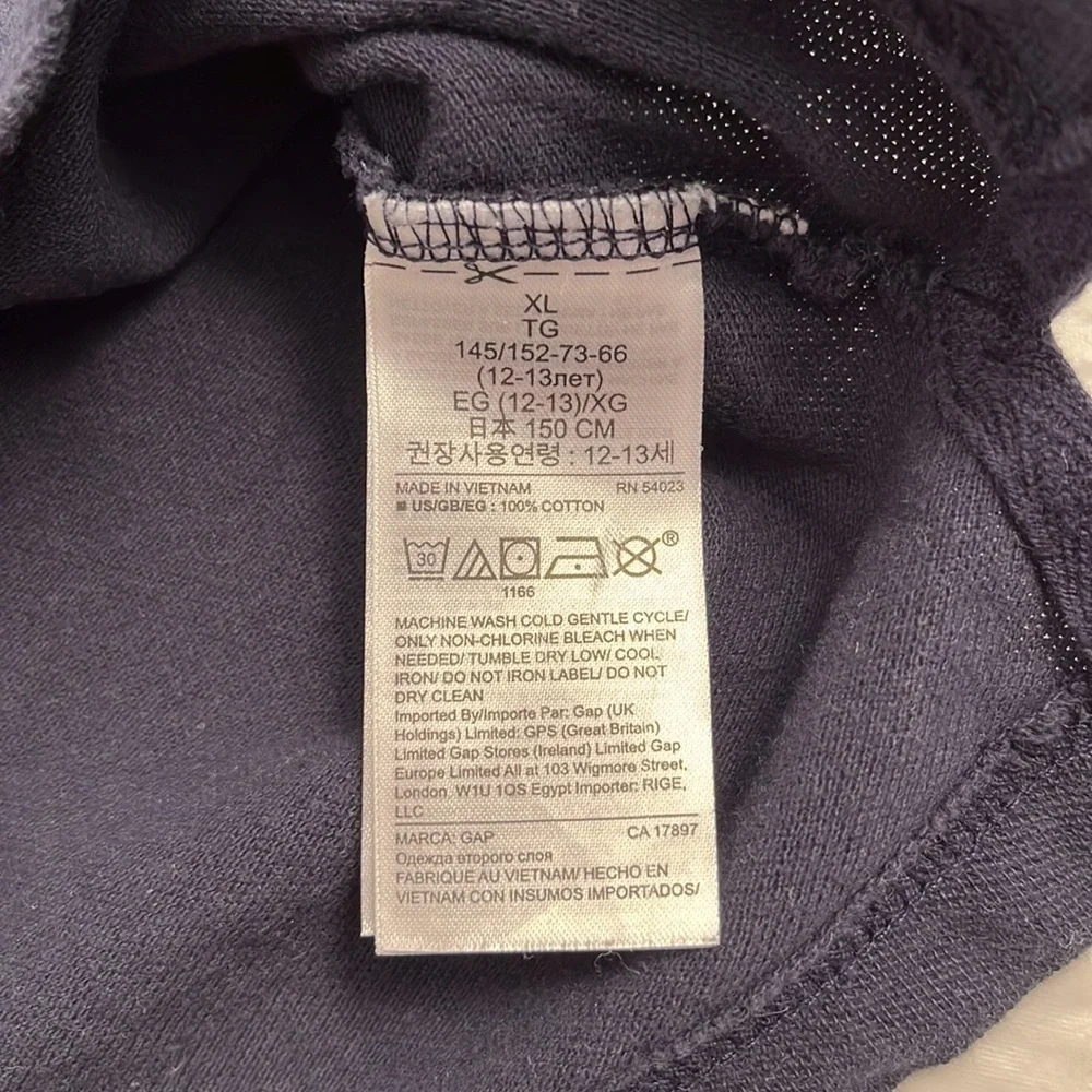 Gap navy blue pique short sleeve polo shirt XL = 12